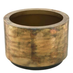 Eichholtz Jasper Large Round Vintage Brass Planter -Housingunits c54ce78189eecf0acefcee017eec133b