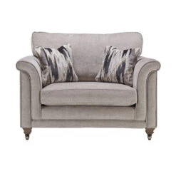 Buxton Grey Fabric Snuggler Sofa