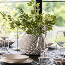 White Hand Made Sea Urchin Vase -Housingunits c6b85c4d6af384ad2483dad779fdcf95