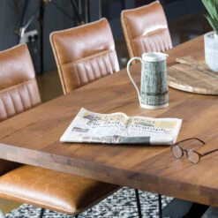 Harrington Oak 200cm Dining Table & 6 Clarence Tan Chairs 12 Harrington Oak 200cm Dining Table & 6 Clarence Tan Chairs -Housingunits c70d2a9000fe631283418c20a46068ae 1