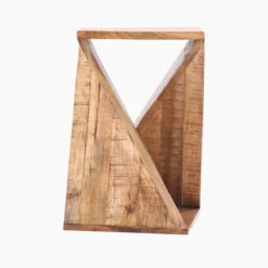 Karina Z Shaped Natural End Table -Housingunits c793713dd2b6f5bfc4c684cb81604997