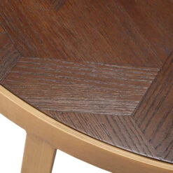 Olivia James Hemingway Mahogany Oak & Gold Nest Of 2 Coffee Tables -Housingunits c868ad3fc7f075d73e76c268f61a77b3