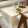 Marius Faux Travertine Coffee Table