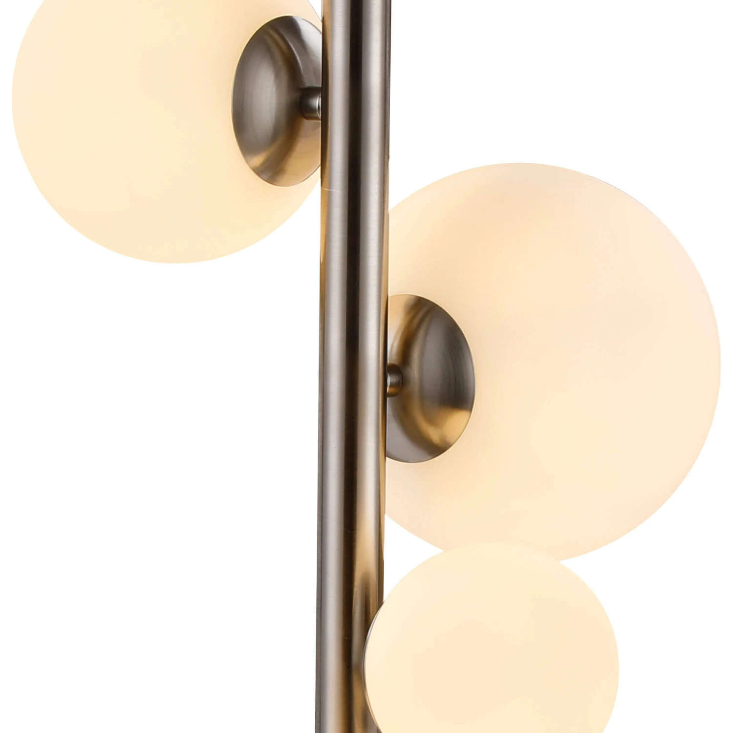 Miyako Satin Nickel & Opal 4 Light Table Lamp 2 Miyako Satin Nickel & Opal 4 Light Table Lamp - Image 2