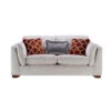 Mackenzie Ivory Chevron Textured Fabric 2 Seater Sofa