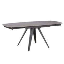 Allegri Extending Sintered Stone Top & Grey Leg Dining Table With 4 Mina Dark Grey Dining Chairs -Housingunits c9c08764daa7bf51e69682586fbc88bb 1