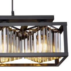 Devito Matt Black 4 Light Bar Pendant -Housingunits ca8495cbffce3d3063de4846cf91a4c8