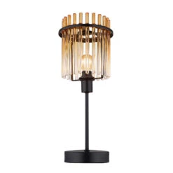 Icelle Matt Black & Amber Fade Glass Rods Table Lamp -Housingunits cb8796d60710f3fd57c940438c8ac266 1