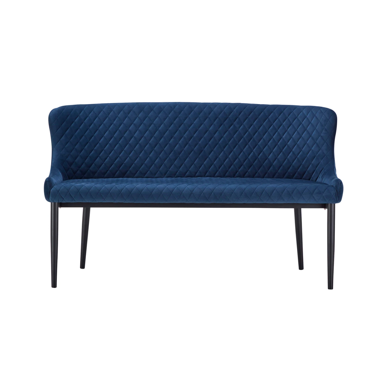 Bronx Blue Velvet Upholstered Dining Bench 1 Bronx Blue Velvet Upholstered Dining Bench