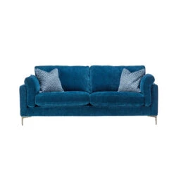 Michelle Blue Fabric 3 Seater Sofa
