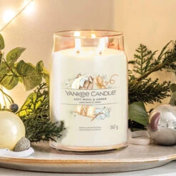 Large Soft Wool & Amber Yankee Candle