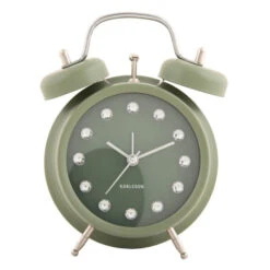 Green Glam Diamonds Alarm Clock