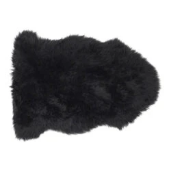 Sheepskin Black Single Rug