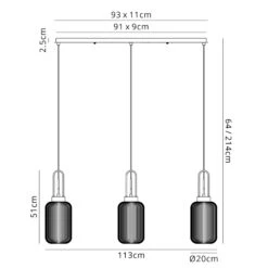 Hectar Aged Pewter 3 Light Bar Pendant -Housingunits ce3317d073056b72d512e4b17a8a5678 1