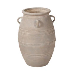Large Cream Fibrestone Grey Wash Vase -Housingunits ce515e7961bd54108c552e4536717700