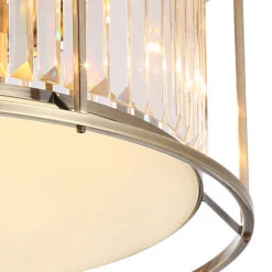 Samraat Antique Brass & Crystal 6 Light Flush Ceiling Light -Housingunits ce6d72613b484eb169caf65ea0a3d7cf 1