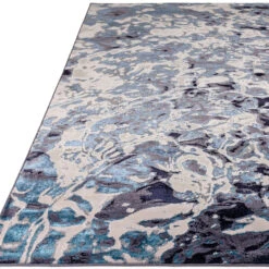 Aurora Foam Metallic Blue 200cm X 290cm Rug -Housingunits ceaf2c79c6cb3d4134adf8eb8cb9f2d9
