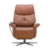 Himolla Loona Large Amber Brown Leather Electric Recliner Chair