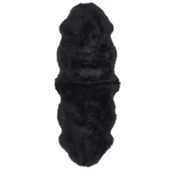 Sheepskin Black Double Rug