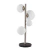 Miyako Satin Nickel & Opal 4 Light Table Lamp