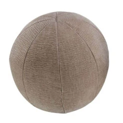 Beige Velvet Ball Sofa Cushion