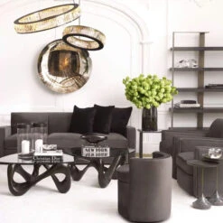 Eichholtz Geo Charcoal Grey Crown Oak Veneer Cabinet -Housingunits d2551f4b4432244c08727dc5bcfdf235