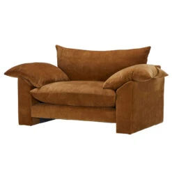 Sabrina Dusk Cinnamon Fabric Snuggler Sofa -Housingunits d2df1e55246324e53c9446dd6a00be2f