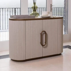 Serenity White Reeded 2 Door Sideboard