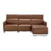 Stressless Emily 2 Seater Right Hand Medium Long Seat Power Recliner Sofa In Velaro Dark Caramel Leather & Polished Chrome