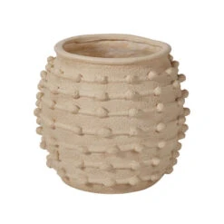 Small Cream Fibrestone Bobble Planter -Housingunits d4fed16f3591c0a5b080e624ad1aecd6