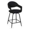 Jenny Counter Bar Stool In Black Boucle