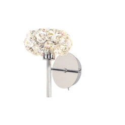 Avezza Chrome & Crystal Single Wall Lamp -Housingunits d5827ce3d6fa92267d48227c5b87f337