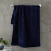 Zero Twist Navy Blue Bath Sheet