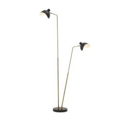 Eichholtz Asta Double Antique Brass Floor Lamp