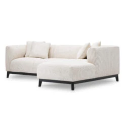 Eichholtz Corso Lounge Right Hand Sofa In Lyssa Off-White Fabric