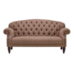 Tetrad Arbroath Brown Tweed Herringbone Fabric Petite Sofa -Housingunits d7cf4fa8efce09785a5b9376d8f72bbe
