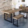 Malmo Reclaimed Timber Small Dining Table Bench