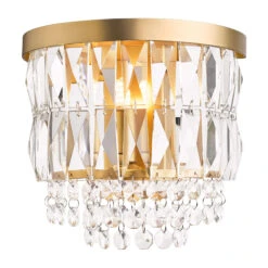 Laura Ashley Rhosill Matt Gold & Crystal Wall Light -Housingunits d83e4df66233d820768facff14c0005b