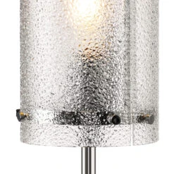 Alonza Polished Chrome & Clear Seeded Glass Table Lamp -Housingunits d84243b48acd234f8d3aec170acb2851