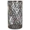 Earlstone Lattice Large Oak Wood Finish Circular Hurricane