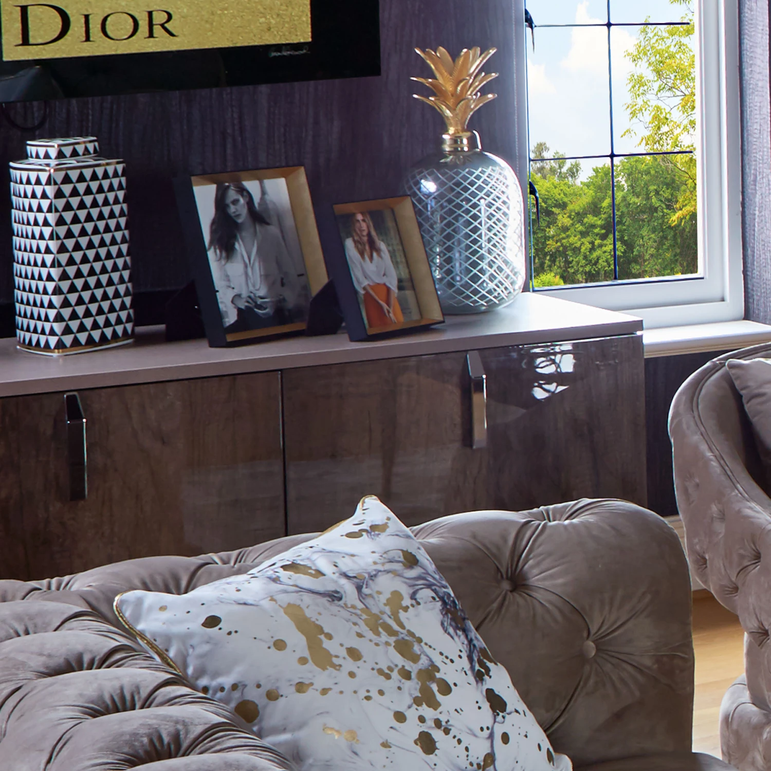 Medina High Gloss 138cm 3 Door Sideboard 4 Medina High Gloss 138cm 3 Door Sideboard - Image 4