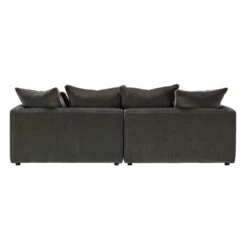 Gabriella Dusk Charcoal Fabric Extra Large Pillow Back Split Sofa -Housingunits d8c454b09b062659f43f2adbe63c1771