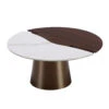 Bontempi Yang Medium Marble And Wood Coffee Table