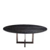 Eichholtz Melchior Oval Charcoal Oak Veneer Dining Table