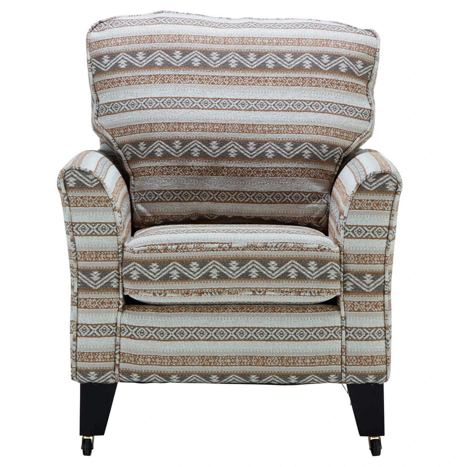 Greta Toffee Stripe Fabric Accent Chair 2 Greta Toffee Stripe Fabric Accent Chair - Image 2