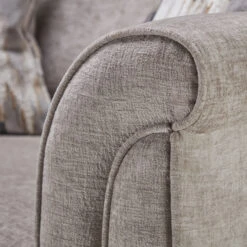 Buxton Grey Fabric Snuggler Sofa -Housingunits d9535ae60e53605d77458a0f6e5cd607