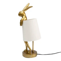 Gold Modest Rabbit 50cm Table Lamp With White Shade -Housingunits d9c7b10b4a3f06877a62c8ae32f9f67b 1