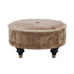 Duresta Harvard Monarch Gold Fabric Round Stool