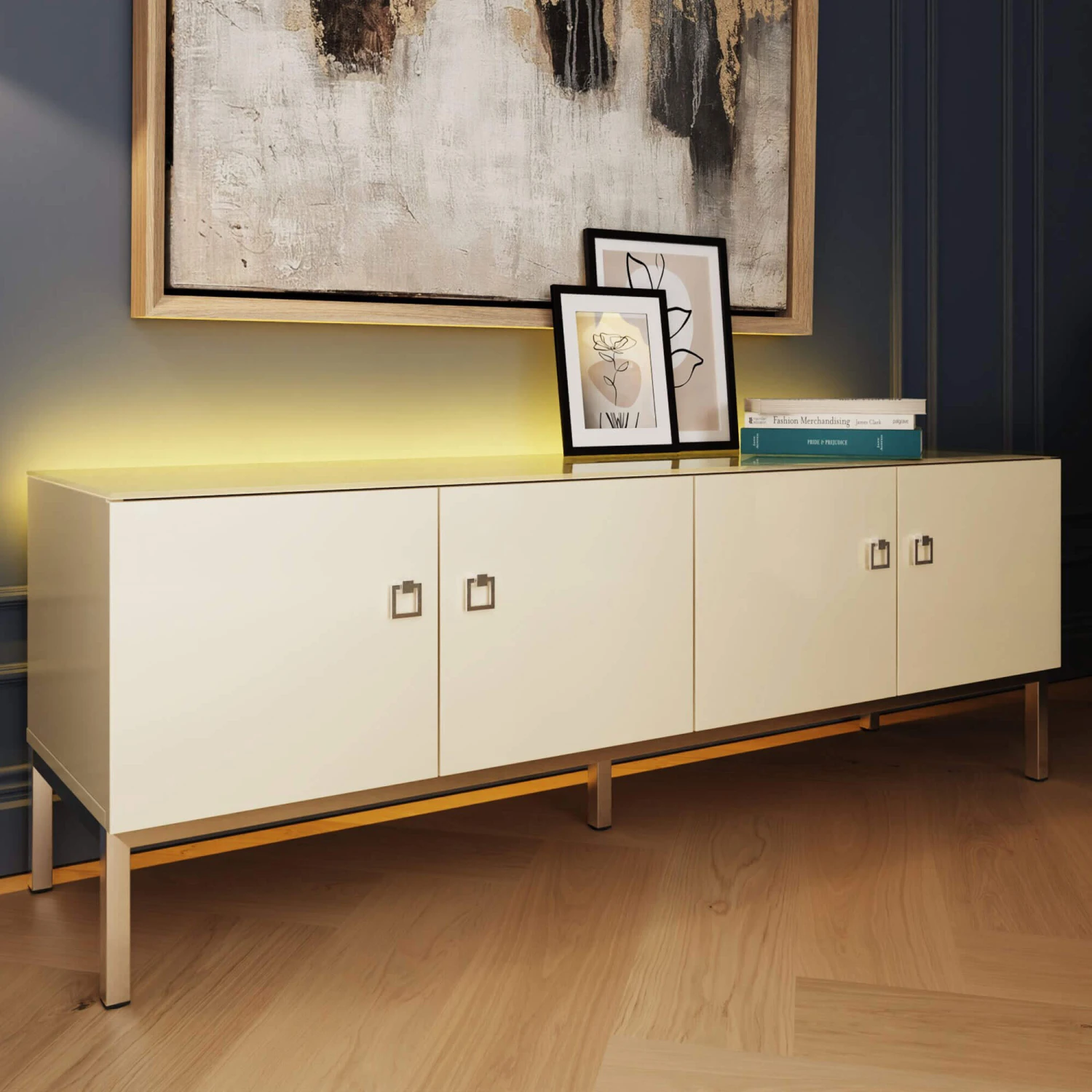 Frank Olsen Lyra Antique White TV Unit 1 Frank Olsen Lyra Antique White TV Unit