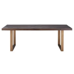 Olivia James Hemingway 220cm Mahogany Oak & Gold Dining Table & 6 Grey Chairs With Gold Legs 17 Olivia James Hemingway 220cm Mahogany Oak & Gold Dining Table & 6 Grey Chairs With Gold Legs -Housingunits db44113e3ac3054b0cbf8c191b6fcb9a 1